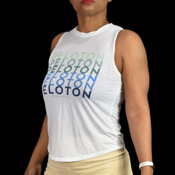 Spiritual Gangster Peloton Tank Top White Graphic Crewneck Sleeveless Size XS - Picture 3 of 14
